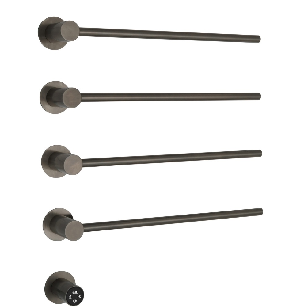 JTP Onyx Brushed Black 536mm x 610mm Electric Designer Towel Radiator Cut Out